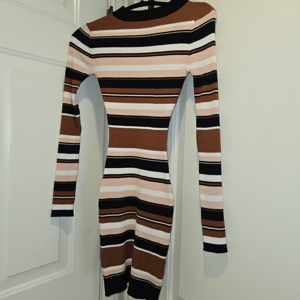 Striped Knit Bodycon Dress